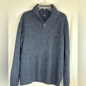J. Crew Blue Lambswool Pullover Sweater Men’s Size Large